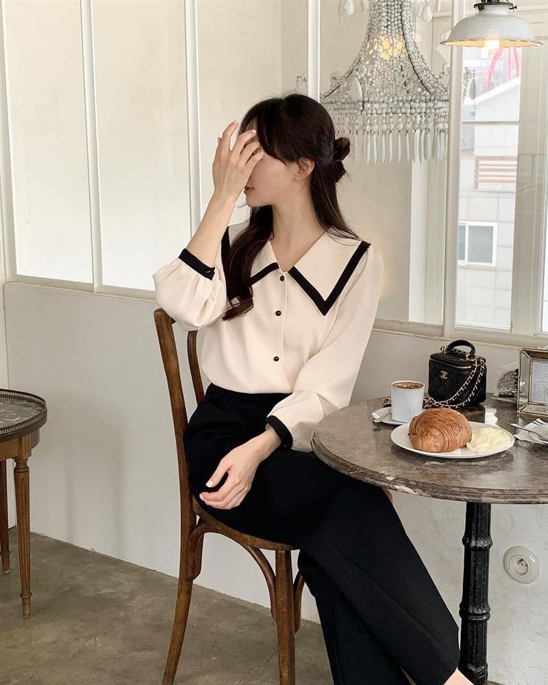 5 kiểu sơ mi điệu đà đang được hội blogger Hàn yêu thích-2