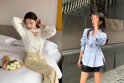 5 kiểu sơ mi điệu đà đang được hội blogger Hàn yêu thích