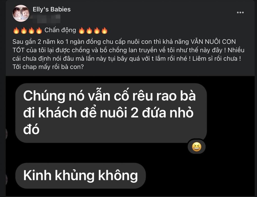 2 năm ly hôn không nhận được 1 đồng chu cấp, nay lại bị chồng cũ rêu rao đi khách kiếm tiền, Elly Trần lên tiếng phản bác-1