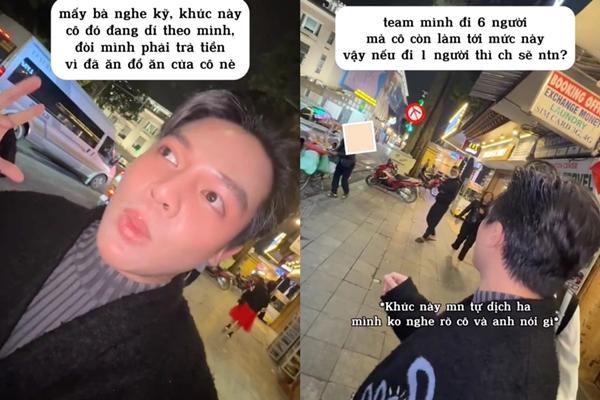 Người bán hàng rong ở hồ Gươm bị tố ăn vạ để đòi tiền du khách-1