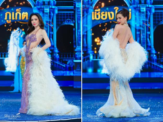 Váy dạ hội lộ nội y tràn ngập Hoa hậu Hòa bình Thái Lan-6
