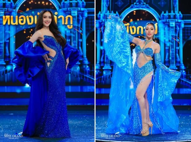 Váy dạ hội lộ nội y tràn ngập Hoa hậu Hòa bình Thái Lan-7