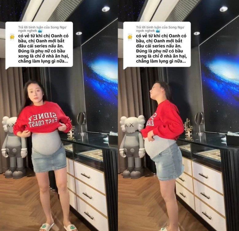 Phản ứng bất ngờ của mẹ bầu Phương Oanh khi nhận bình luận tiêu cực có bầu xong là chỉ ở nhà ăn hại?-4