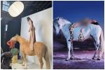 Các siêu mẫu nổi tiếng thế giới bị chỉ trích khi chụp hình với ngựa