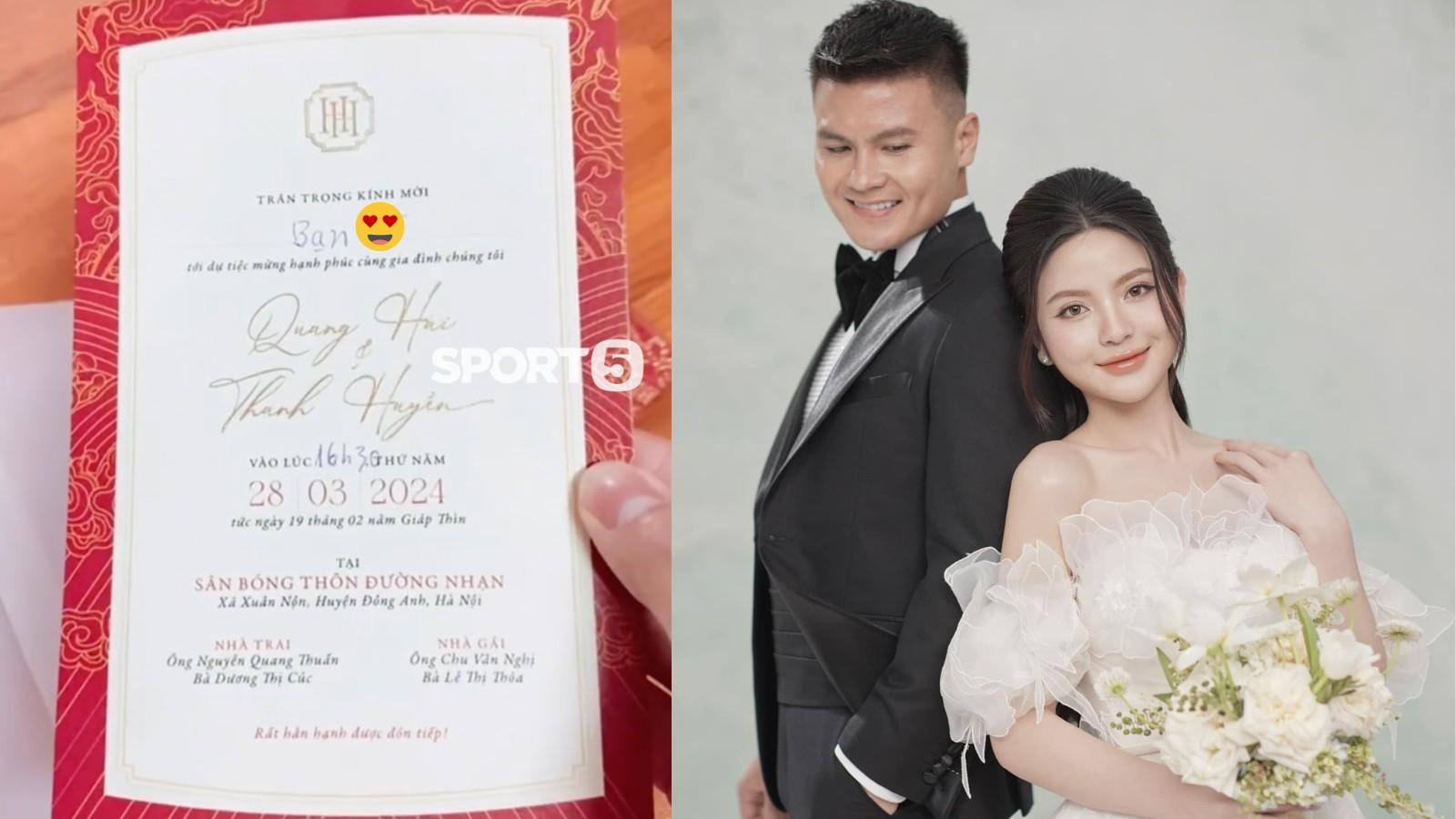 Lộ ảnh thiệp cưới Quang Hải - Chu Thanh Huyền cho 1.600 khách: Địa điểm tại khách 5 sao, nhiều yêu cầu đặc biệt-3