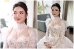 Diện váy cưới cúp ngực 150 triệu đồng, Chu Thanh Huyền rạng ngời bên Quang Hải-12