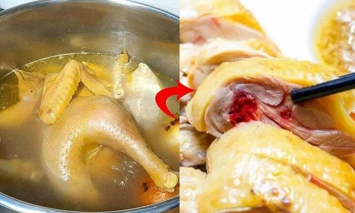 Vì sao thịt gà luộc mãi vẫn đỏ?-1
