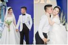 Chu Thanh Huyền thay 4 mẫu váy cúp ngực trong ngày cưới Quang Hải