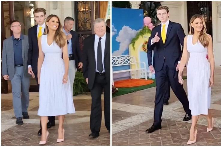 Quý tử út nhà Trump như tổng tài bước ra đời thực, vừa lộ diện đã lên top tìm kiếm-1