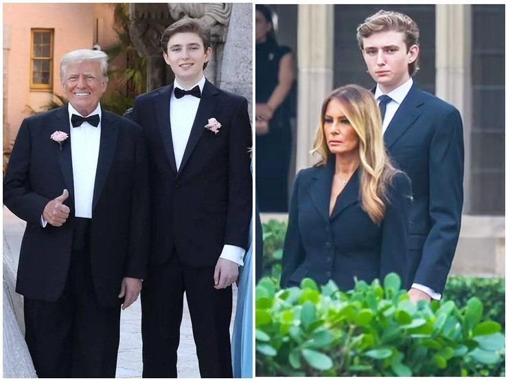 Quý tử út nhà Trump như tổng tài bước ra đời thực, vừa lộ diện đã lên top tìm kiếm-2