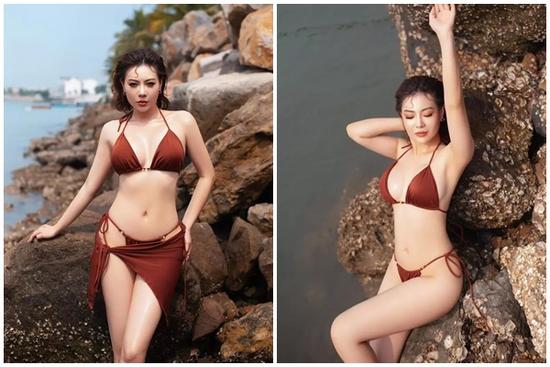 Thanh Hương diện bikini khoe đường cong gợi cảm sau ly hôn