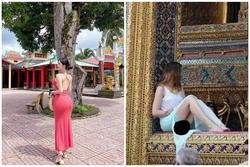 Người đẹp Hàn Quốc đến Việt Nam gây tranh cãi vì mặc váy bó, hở lưng ở nơi linh thiêng