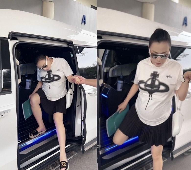 Phương Oanh dát đồ hiệu, ngồi siêu xe tiền tỷ đi khám thai ở những tháng cuối-1