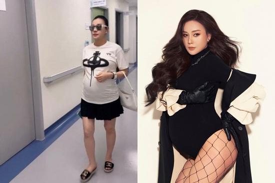 Phương Oanh dát đồ hiệu, ngồi siêu xe tiền tỷ đi khám thai ở những tháng cuối