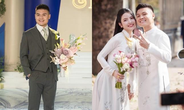 Vợ chồng Quang Hải - Chu Thanh Huyền lại có bó hoa cưới độc lạ gây xôn xao-4