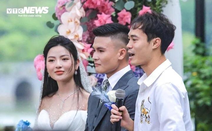 Quang Hải và Chu Thanh Huyền thông báo sắp có con trai đầu lòng ở lễ cưới-1