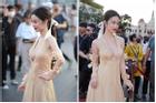 Váy áo xẻ sâu của Jun Vũ và dàn hoa hậu tại Liên hoan phim Quốc tế TPHCM