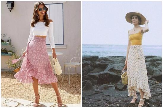 Cách phối đồ với chân váy hoa nhí cực nữ tính