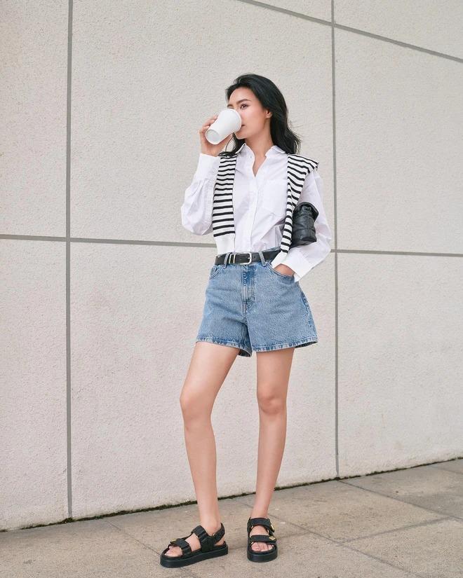 Bí kíp mặc áo sơ mi trắng và quần jeans xanh tuyệt đẹp-3