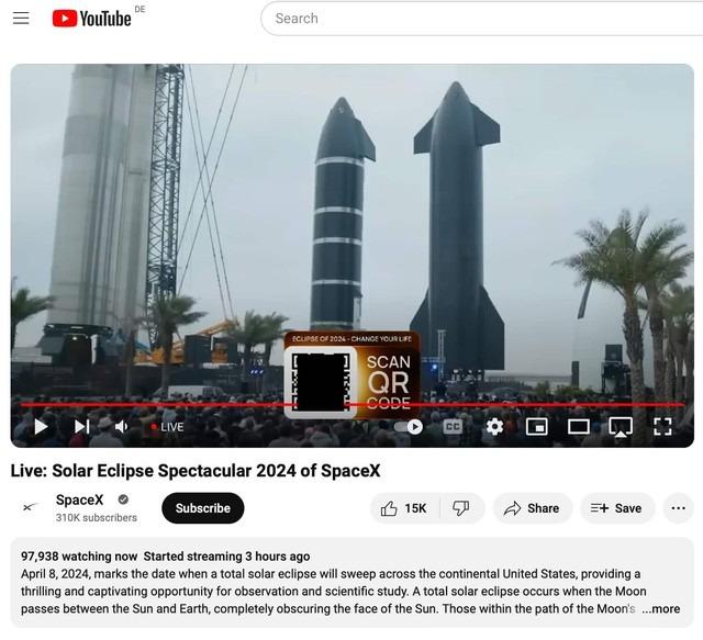 Không chỉ Độ Mixi, hàng loạt kênh YouTube cũng bị hack thành SpaceX trong ngày nhật thực-1