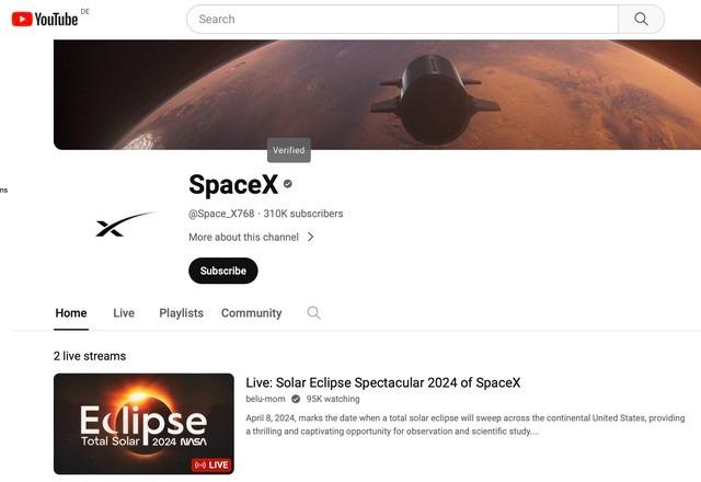 Không chỉ Độ Mixi, hàng loạt kênh YouTube cũng bị hack thành SpaceX trong ngày nhật thực-3