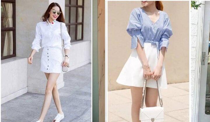 Mách bạn những cách mix đồ với các kiểu chân váy màu trắng tinh tế-1