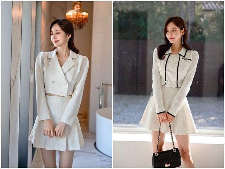 Mách bạn những cách mix đồ với các kiểu chân váy màu trắng tinh tế-2