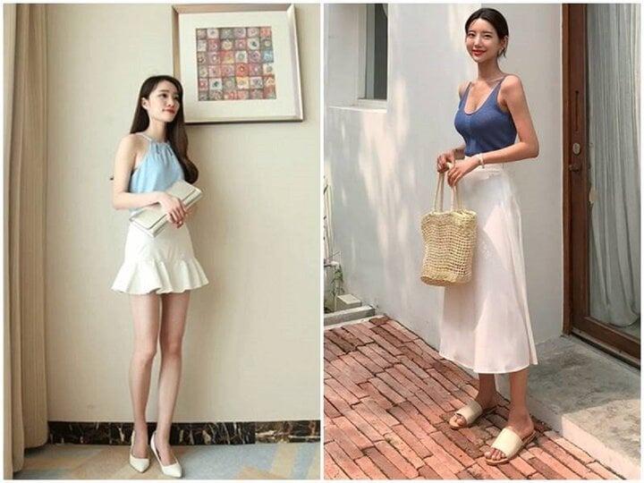 Mách bạn những cách mix đồ với các kiểu chân váy màu trắng tinh tế-7