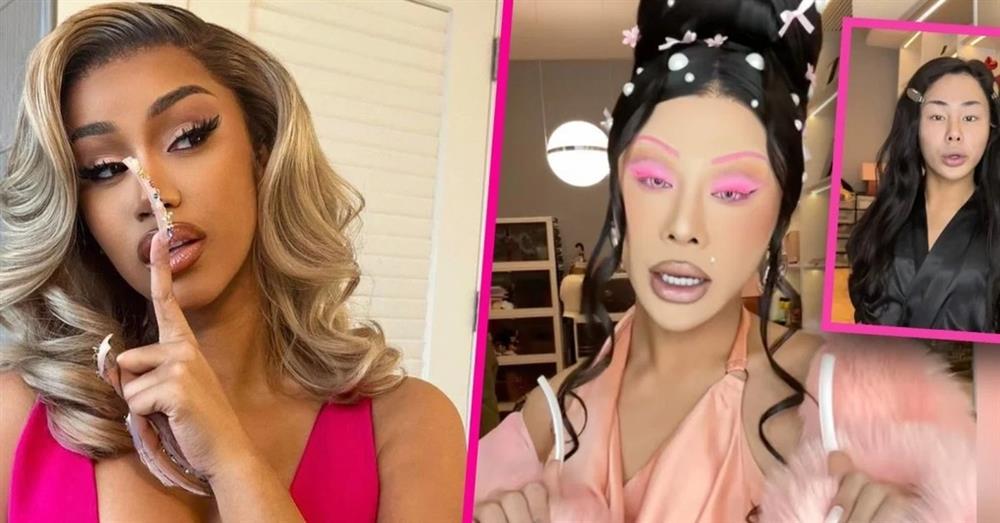Giới trẻ Trung Quốc rộ mốt trang điểm thành rapper nóng bỏng Cardi B-1