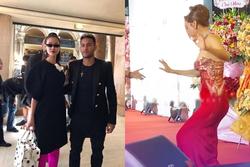 Diện váy quá ôm, 'mỹ nữ Việt sánh vai cùng Neymar' luống cuống, suýt 'vồ ếch' trên thảm đỏ