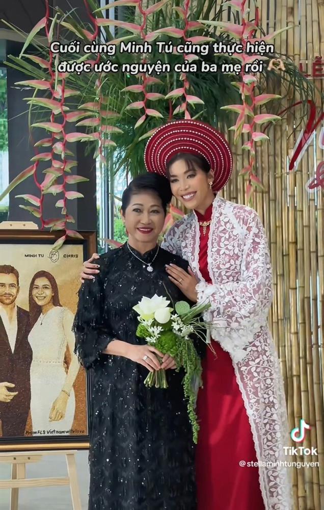 2 chi tiết xúc động ở đám cưới Minh Tú: Dành riêng chiếc ghế cho bố quá cố, bật khóc khi mẹ làm việc này-7