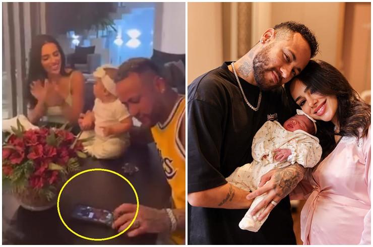 Neymar có hành động phản cảm khi ở bên con gái và tình cũ xinh đẹp-1