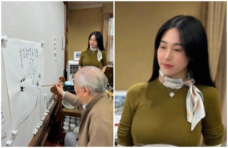 Bậc thầy thư pháp U90 tiết lộ cuộc sống đẹp như mơ với vợ trẻ kém 50 tuổi-1