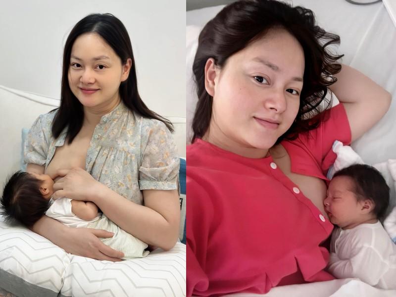 Sao Việt cho con bú: Người lộ ngực trần, người ‘dở khóc dở cười’ khi cho con bú trong tư thế quỳ gối-2