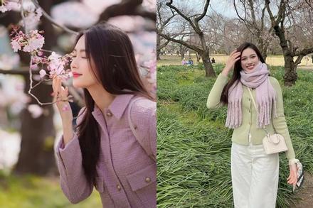 Mỹ nhân Việt sang Nhật ngắm hoa anh đào: Người như nữ sinh, người diện 'cây' hiệu vài trăm triệu