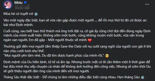 Midu chính thức chốt thời gian diễn ra đám cưới, tiết lộ bất ngờ tính cách hôn phu-2