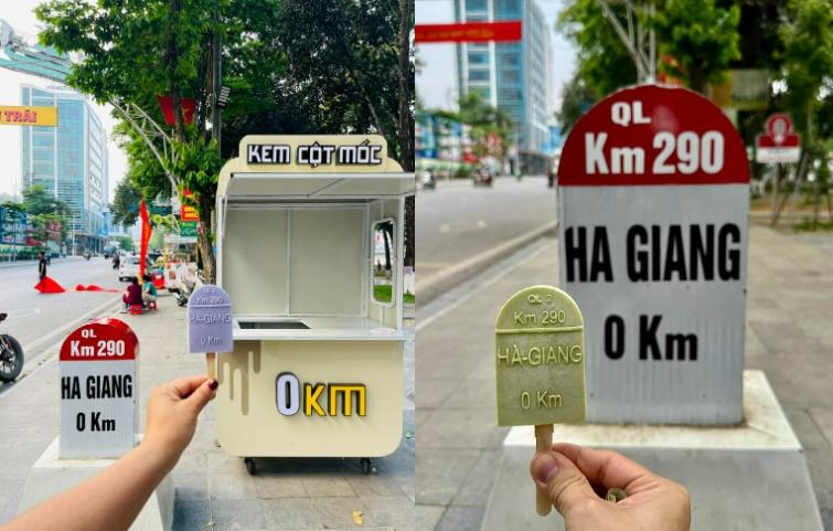 Món kem cột mốc Km số 0 vừa xuất hiện ở Hà Giang đã gây sốt MXH-2