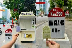 Món kem 'cột mốc Km số 0' vừa xuất hiện ở Hà Giang đã gây sốt MXH