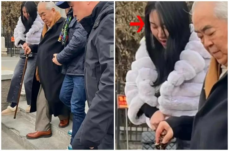 Bậc thầy thư pháp U90 yêu chiều vợ trẻ kém 50 tuổi, để người đẹp mặc áo 300 triệu đồng-2