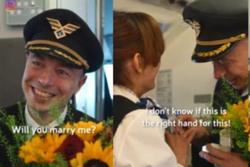 Cơ trưởng cầu hôn nữ tiếp viên trên máy bay, cả mạng xã hội xôn xao