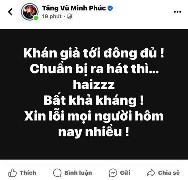 Khán giả đã đến đông đủ, nam ca sĩ Vpop đang chuẩn bị ra hát thì show lập tức bị huỷ!-1