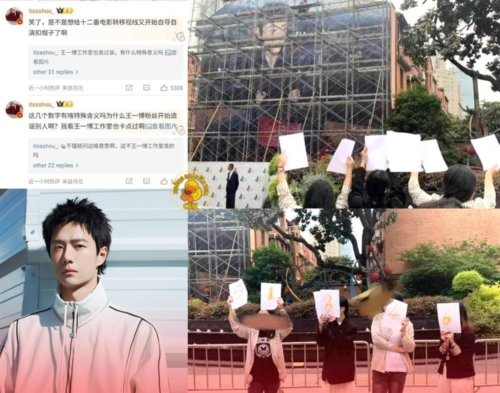 Vương Nhất Bác bị anti-fan trù ẻo, loạt khẩu hiệu thù ghét ngay dưới poster Tiêu Chiến-1