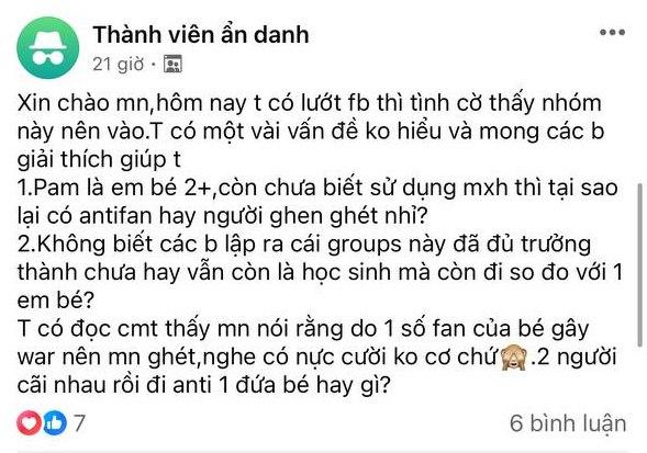 Bức xúc khi Pamyeuoi bị lập group anti: Một em bé 2 tuổi, nói còn chưa sõi thì tội tình gì mà bị ghét bỏ?-2