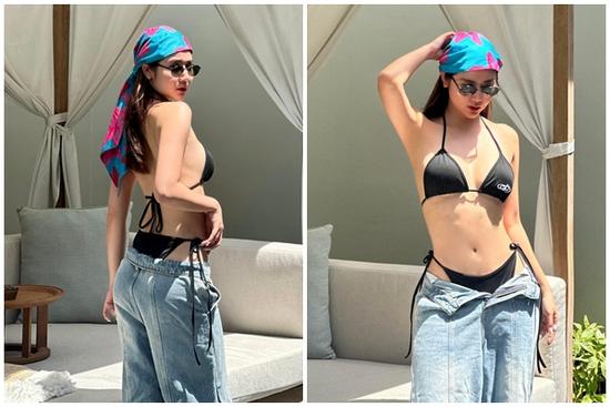 'Cô trưởng phòng phim Việt' táo bạo phối quần jeans với đồ bơi