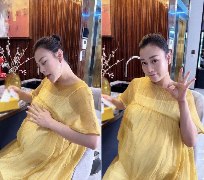 Phương Oanh dưỡng thai kiểu hào môn vẫn không tránh khỏi cảnh phá dáng, mặt nở, bụng lớn-2