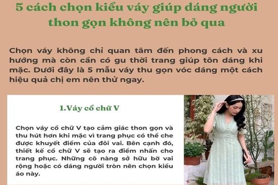 5 kiểu váy giúp dáng người thon gọn các nàng muốn đôn dáng nên lựa chọn