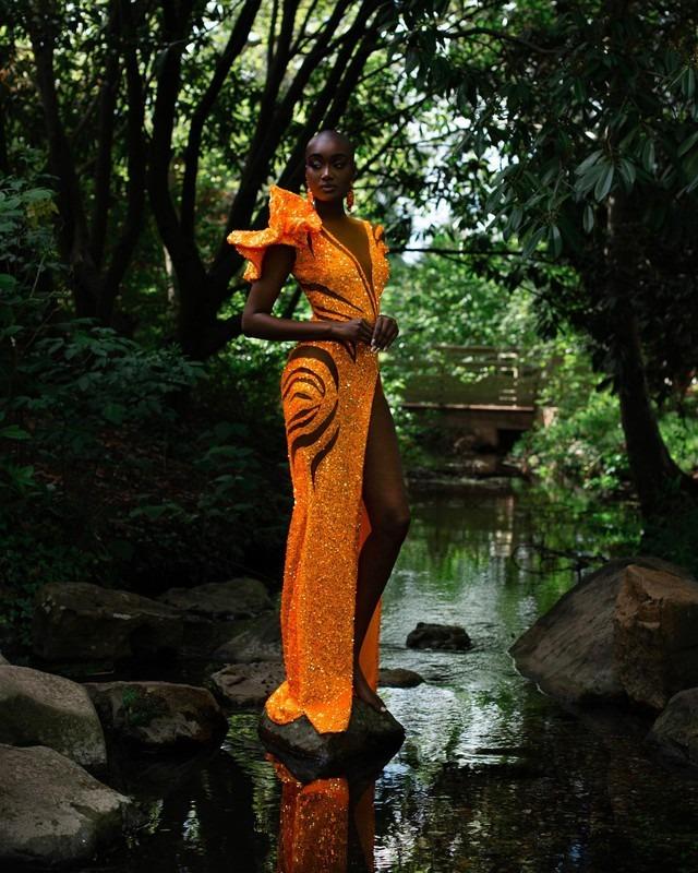 Cận cảnh người đẹp đầu trọc tân Hoa hậu Hòa bình Pháp-3