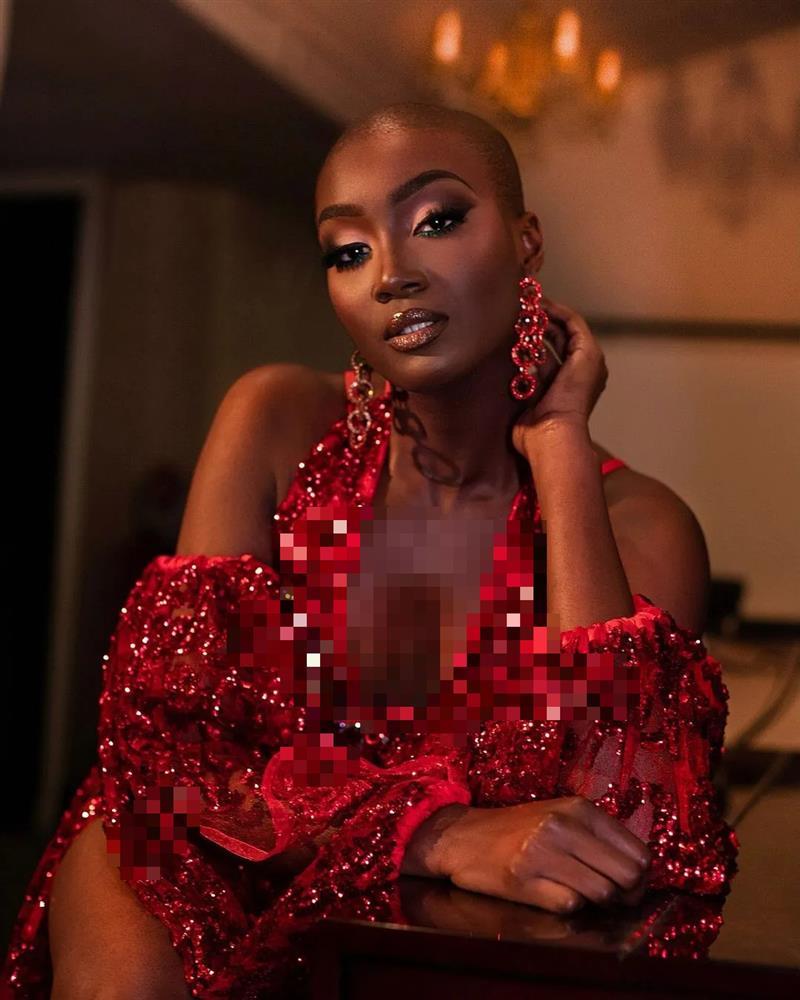 Cận cảnh người đẹp đầu trọc tân Hoa hậu Hòa bình Pháp-6