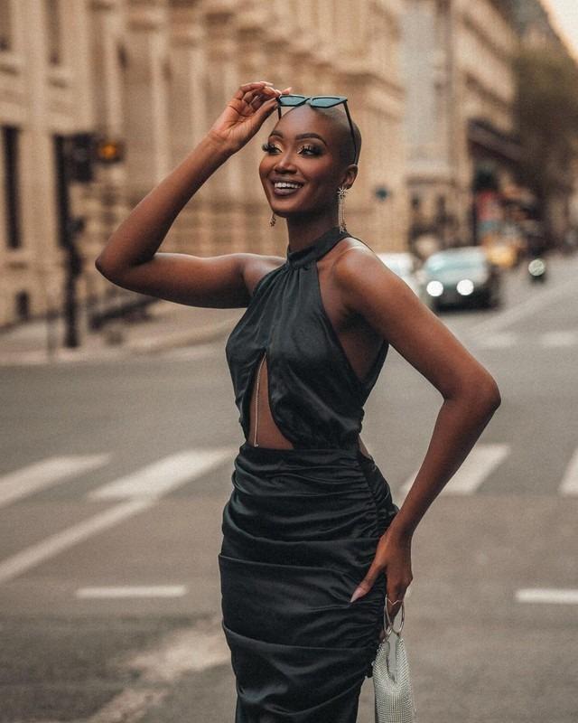 Cận cảnh người đẹp đầu trọc tân Hoa hậu Hòa bình Pháp-8