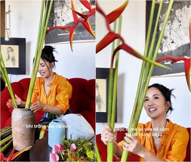 Phong cách cắm hoa độc đáo của Diva Hồng Nhung
